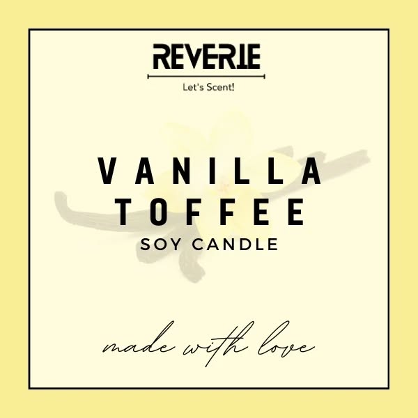 VANILLA TOFFEE Premium Soy Wax Scented Candle